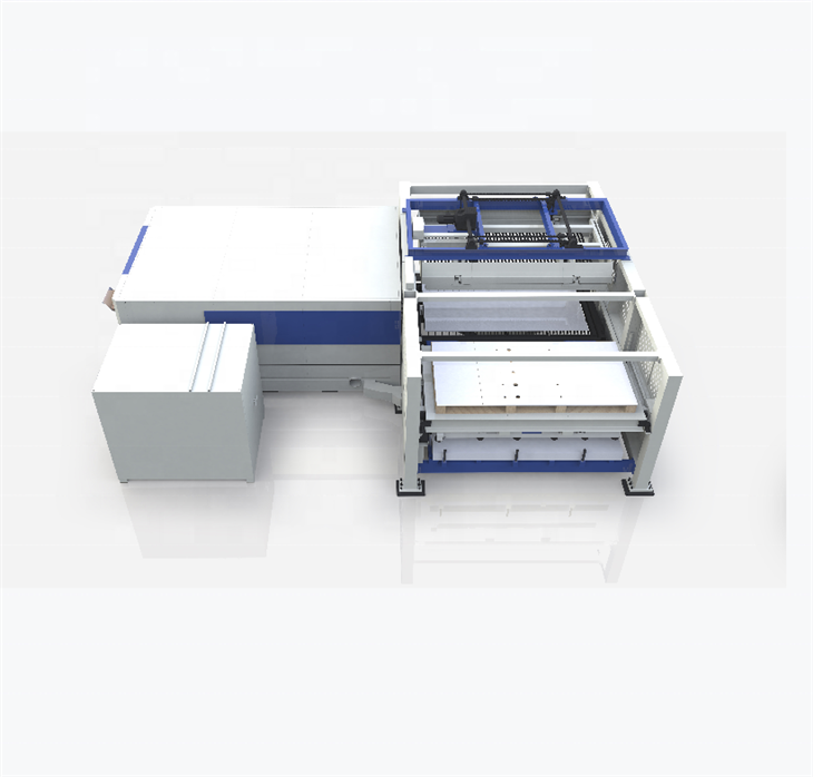 Full Automatic Production Line Fiber Laser Cutting Machine For Metal Sheet