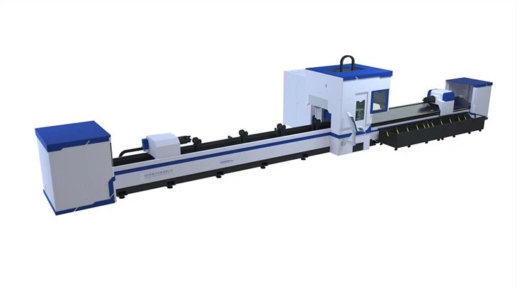2kw CNC Pipe Laser Cutting Machine For Cutting 6mm Thickness Tube And Metal Pipes